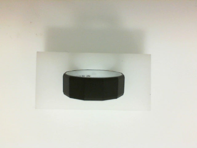 8MM BLK TUNGSTEN/WH CERAMIC BAND