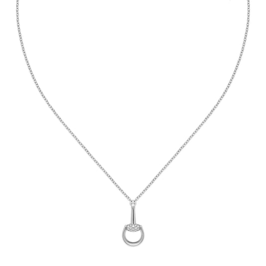 18KW DIAMOND ACCENT HORSEBIT NECK