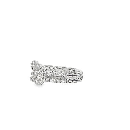 SS DIAMOND LOVE KNOT RING