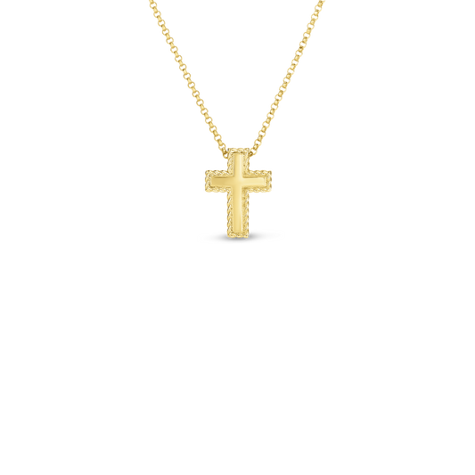 18KY PRINCESS CROSS PENDANT