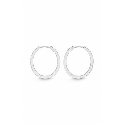 18KW OVAL DIA HOOP EARRS .52TWT SN#893111-1