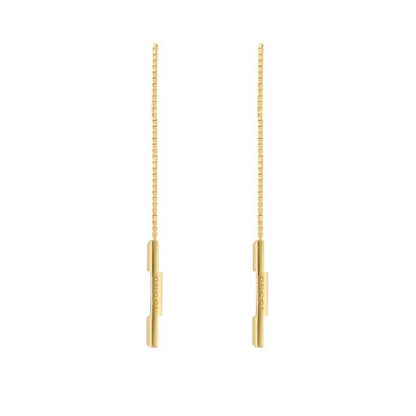 18KY LINK TO LOVE THREADER EARRINGS
