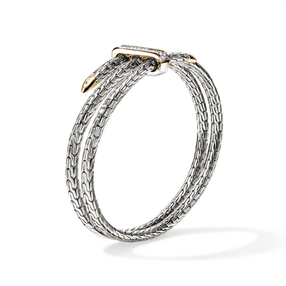 SS/14KY DBL SPEAR DOUBLE FLEX CUFF WITH DIAMONDS