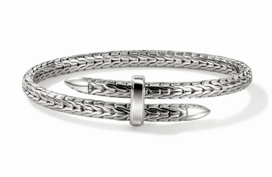 SILVER 5.5MM FLEX BANGLE SZ L