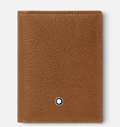 SOFT GRAIN CARD HOLDER 4CC CARAMEL