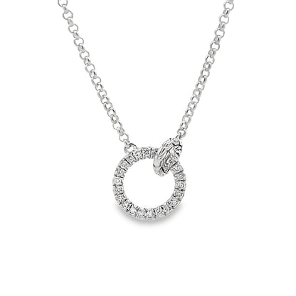 SS ESSENTIALS DIAMOND PAVE INTERLOCKING NECKLACE