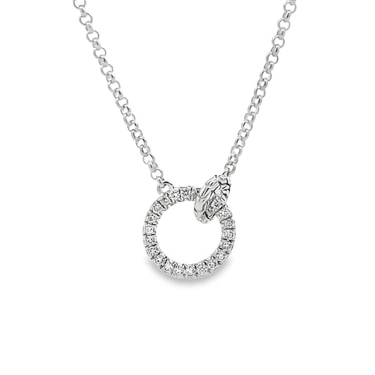 SS ESSENTIALS DIAMOND PAVE INTERLOCKING NECKLACE