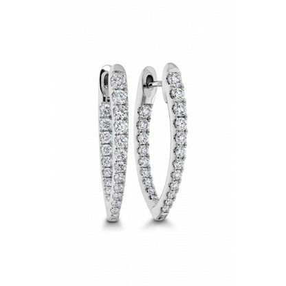 18KW IMPERIAL DIAMOND HOOP EARRINGS