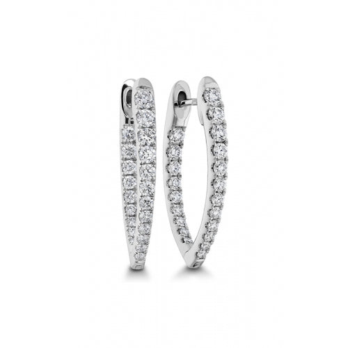 18KW IMPERIAL DIAMOND HOOP EARRINGS