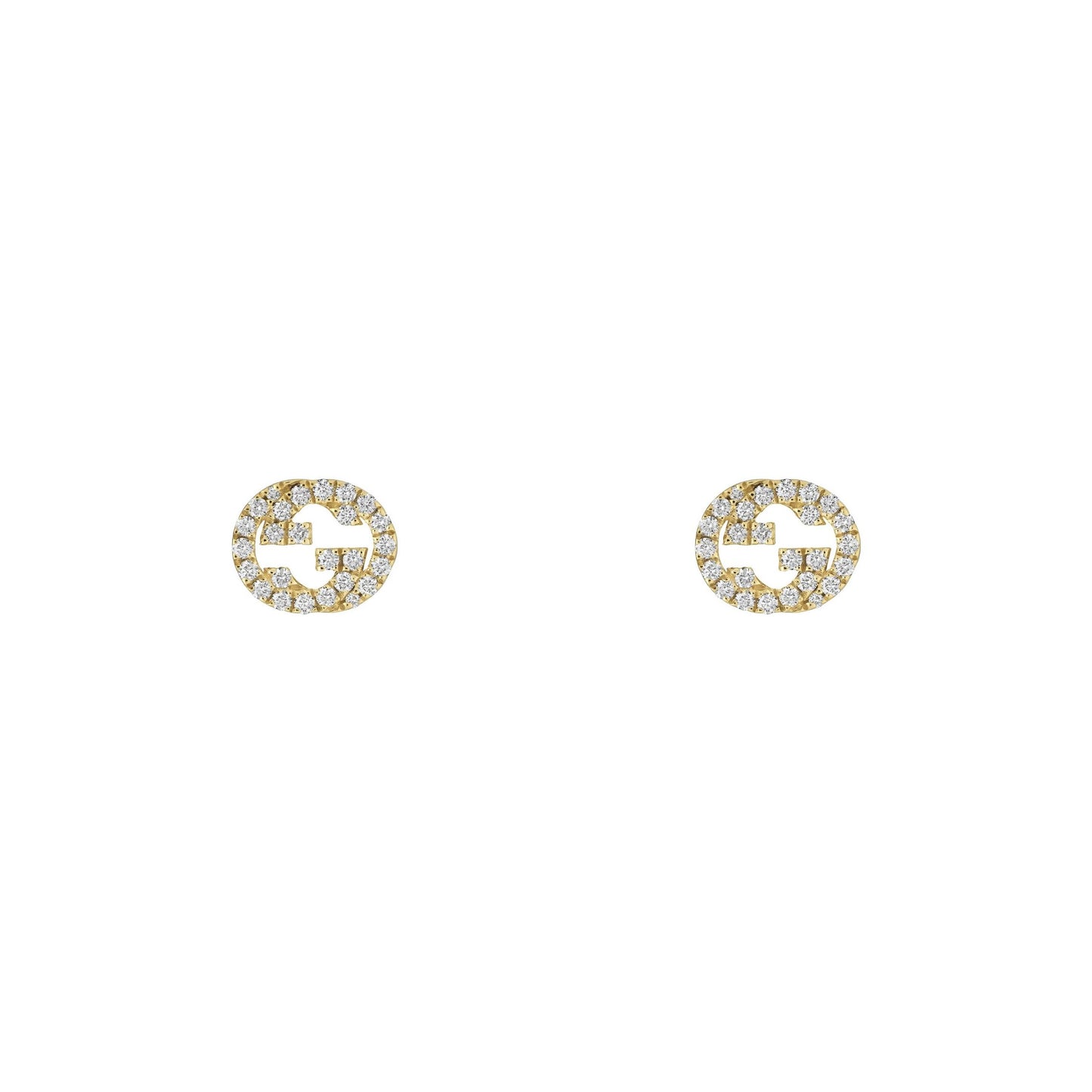 18KR DIA INTERLOCKING G STUDS