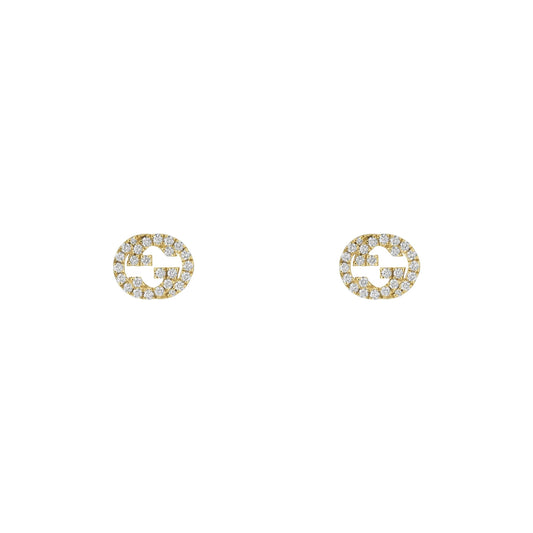 18KR DIA INTERLOCKING G STUDS