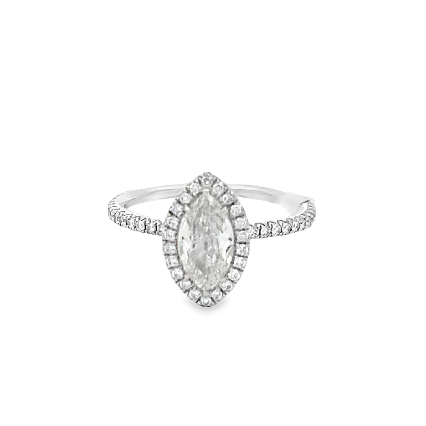 18KW MARQUIS DIAMOND CENTER RING