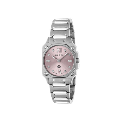 24MM SS G-FLAT PINK DIAMOND DIAL