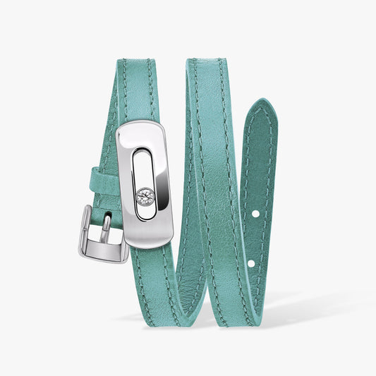 MY MOVE CALFSKIN BRACELET TURQUOISE