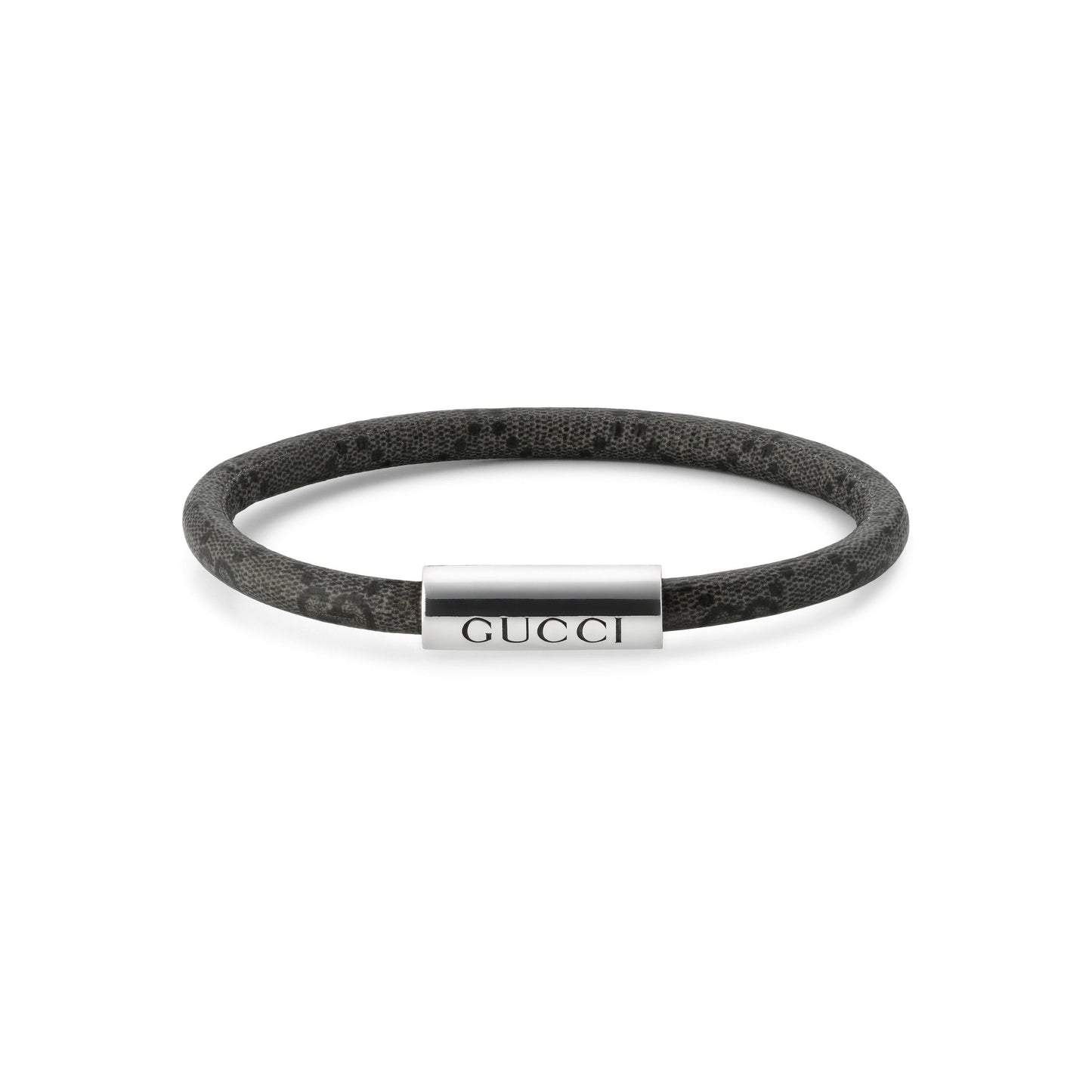 SS BLK LEATHER TRADEMARK BRAC