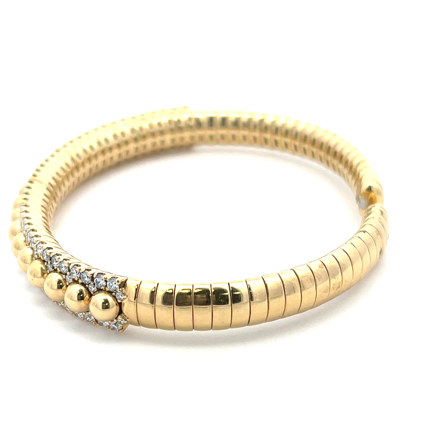 18KY BEADED DIAMOND FASHION CUFF