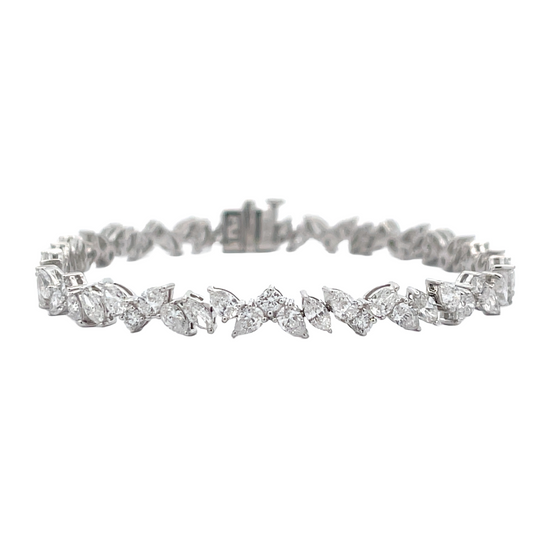 14KW PEAR DIA 3.93CT  MQ DIA 1.31CT DIA .59CT BRACELET