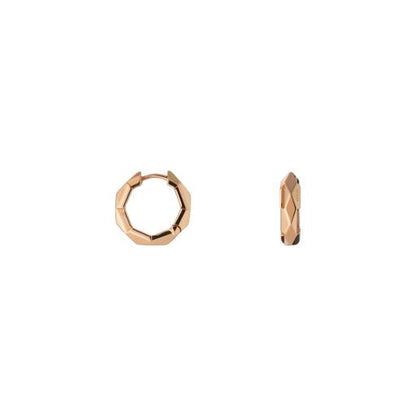 18KP GUCCI LINK TO LOVE HOOP EARRS