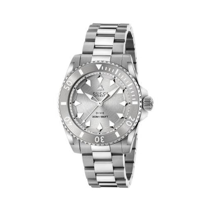 40MM SS GUCCI DIVE GREY DIAL