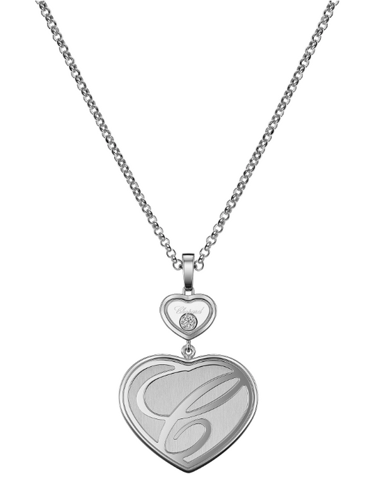 18KW HAPPY HEARTS PAVE DIAMOND HEART PENDANT