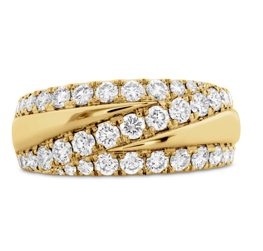 18KY HARPER OPEN BOOK RIGHT HAND RING