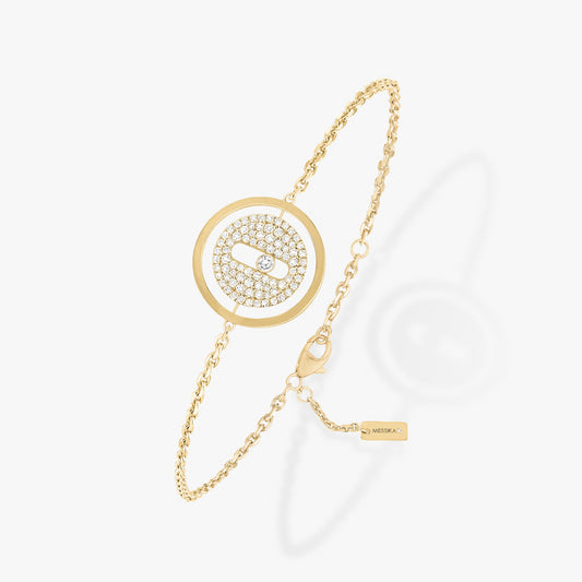 18KY LUCKY MOVE DIAMOND BRACELET