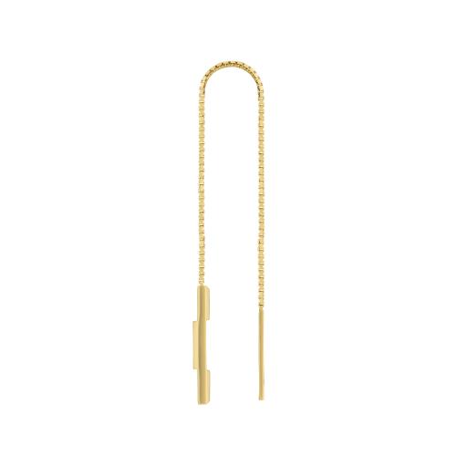 18KY LINK TO LOVE THREADER EARRINGS