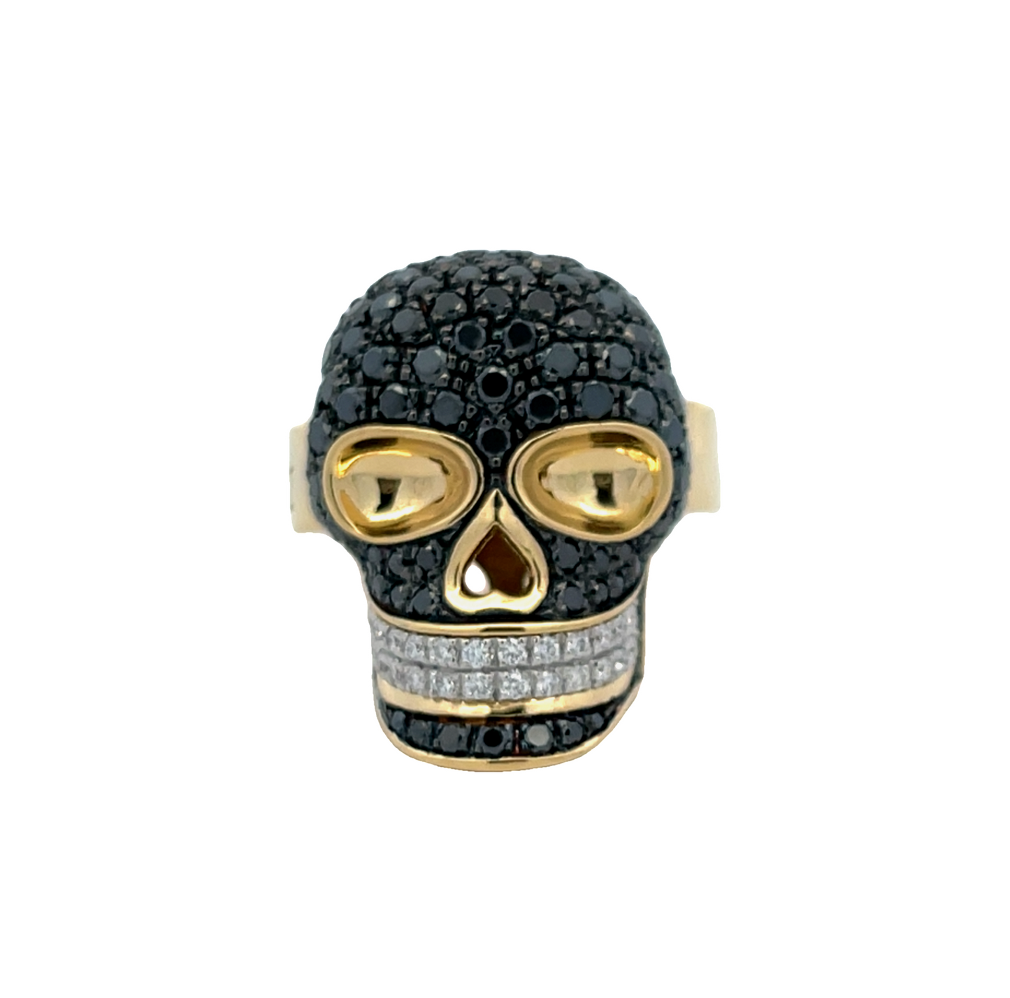 18KWY LIMITED EDITION BLACK DIAMOND SKULL RING