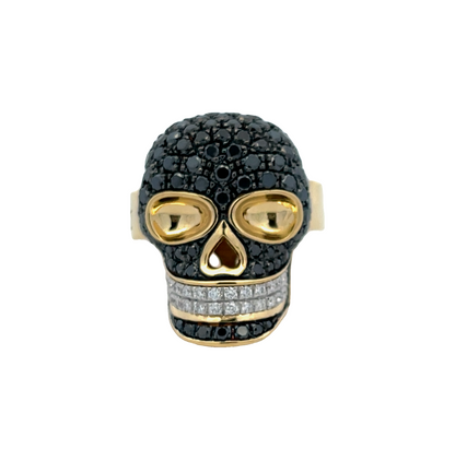 18KWY LIMITED EDITION BLACK DIAMOND SKULL RING