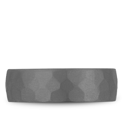 18KW & TANTALUM FROSTED HAMMERED BAND