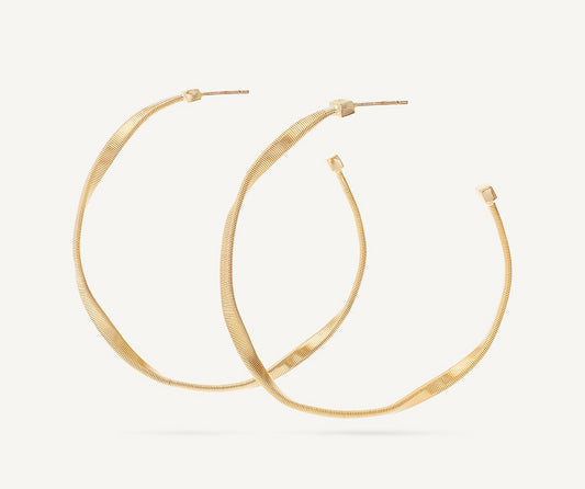 18KY MARRAKECH TWIST HOOP EARRS