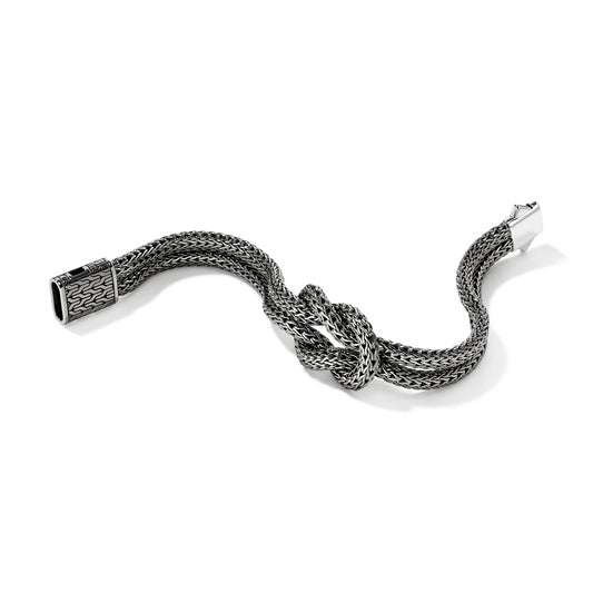 DARK SILVER 5MM LOVE KNOT BRACELET