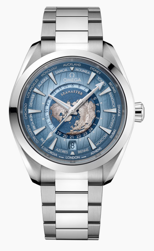 43MM SS AQUA TERRA WORLDTIMER BLUE DIAL