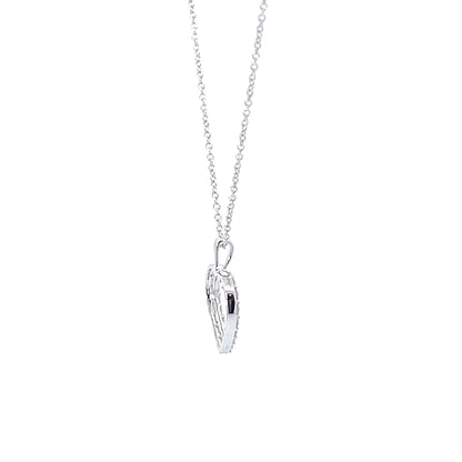 18WG DIAMOND HEART PENDANT ON CHAIN