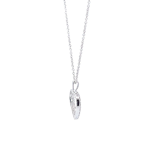 18WG DIAMOND HEART PENDANT ON CHAIN