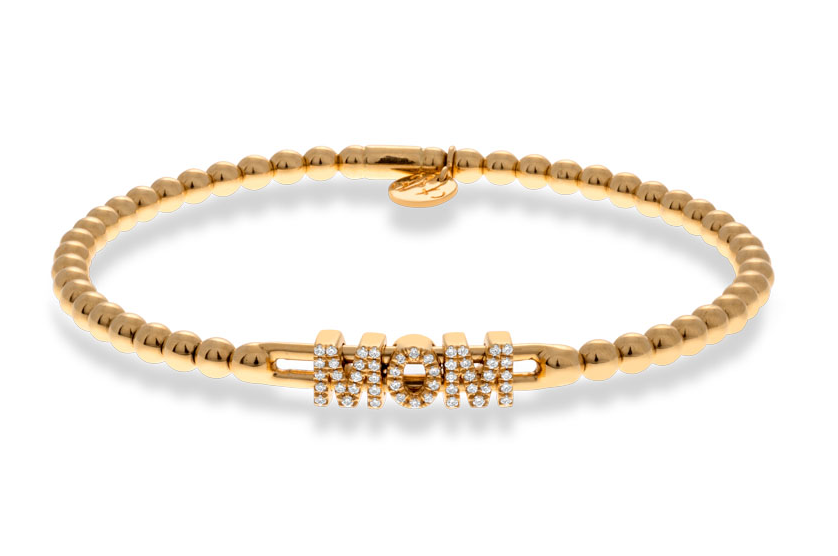 HULCHI BELLUNI 18KY DIAMOND MOM TRESORE STRETCH BRACELET