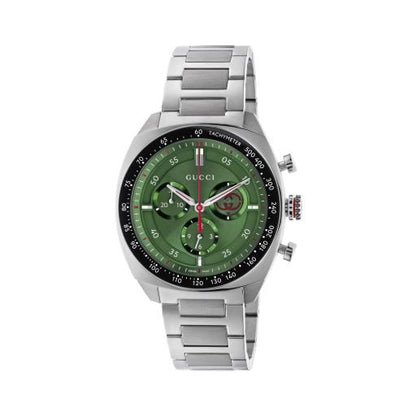 41MM SS INTERLOCKING G GREEN CHRONO DIAL