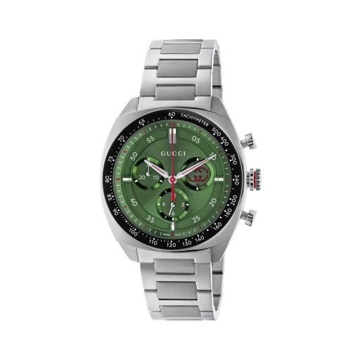 41MM SS INTERLOCKING G GREEN CHRONO DIAL