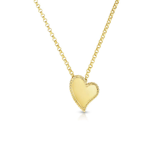 18KY PRINCESS HEART PENDANT ON CHAIN