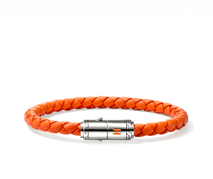 Leather Bracelet, Sterling Silver, 6MM