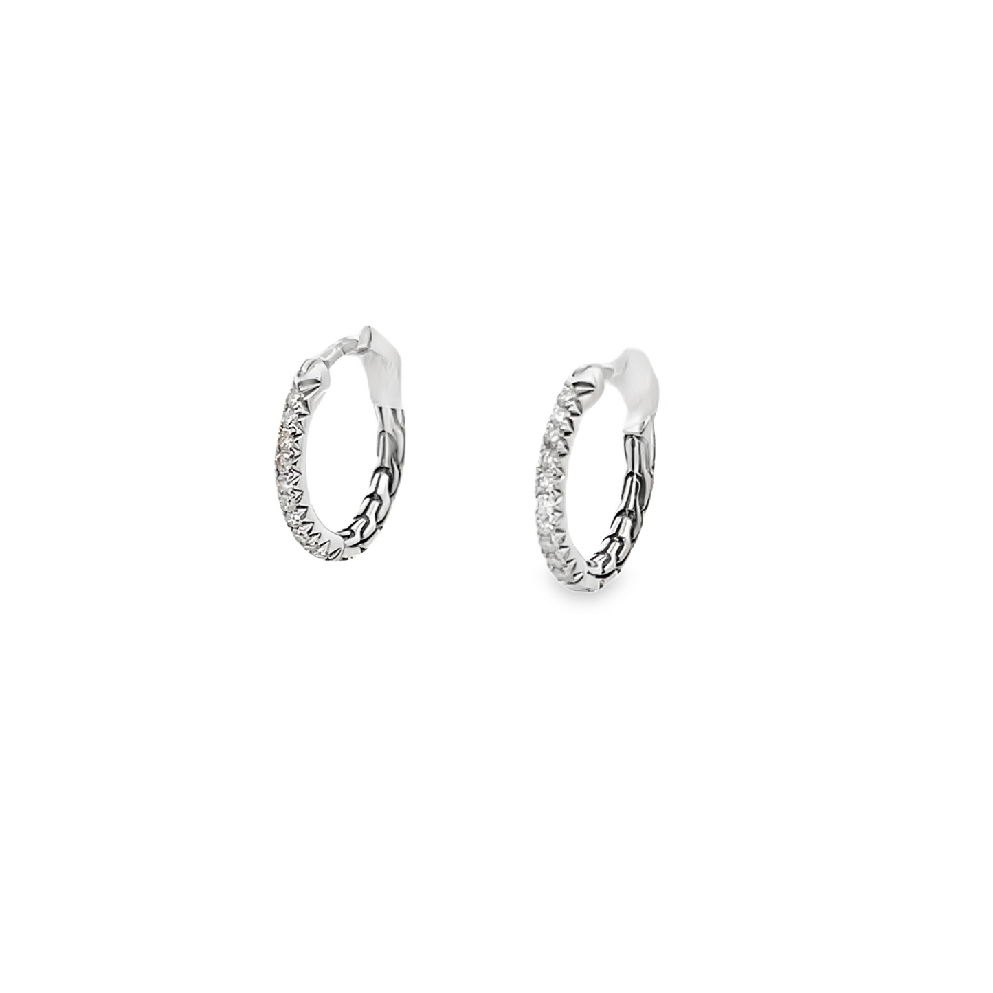 SS SMALL ESSENTIALS DIAMOND HOOP EARRINGS