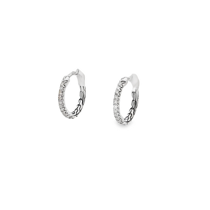 SS SMALL ESSENTIALS DIAMOND HOOP EARRINGS