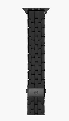 APPLE WATCH BLACK SILICONE WRAPPED BRACELET 38/40/41/42/45/49 MM