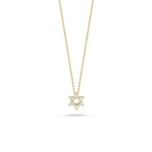 18KY TINY TREASURES STAR OF DAVID PENDANT