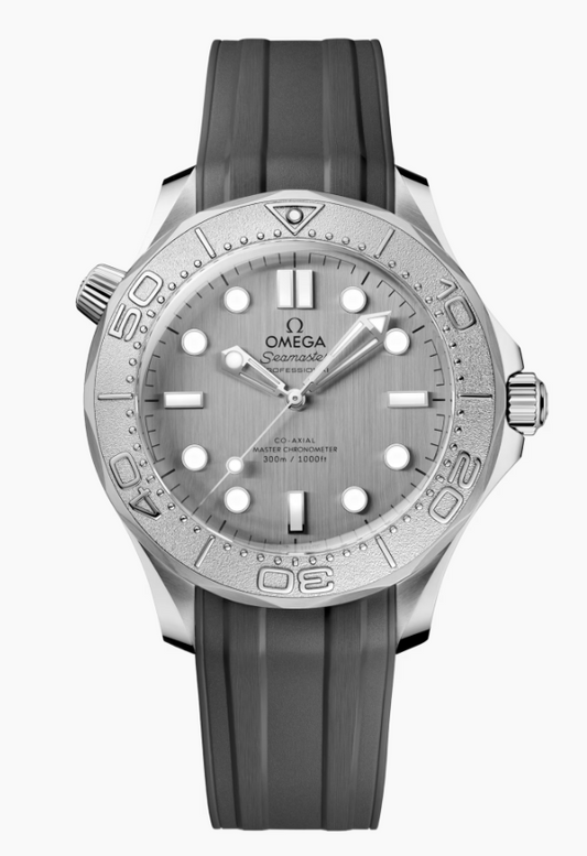 42MM SS SEAMASTER DIVER 300M GREY DIAL RUBBER STRAP