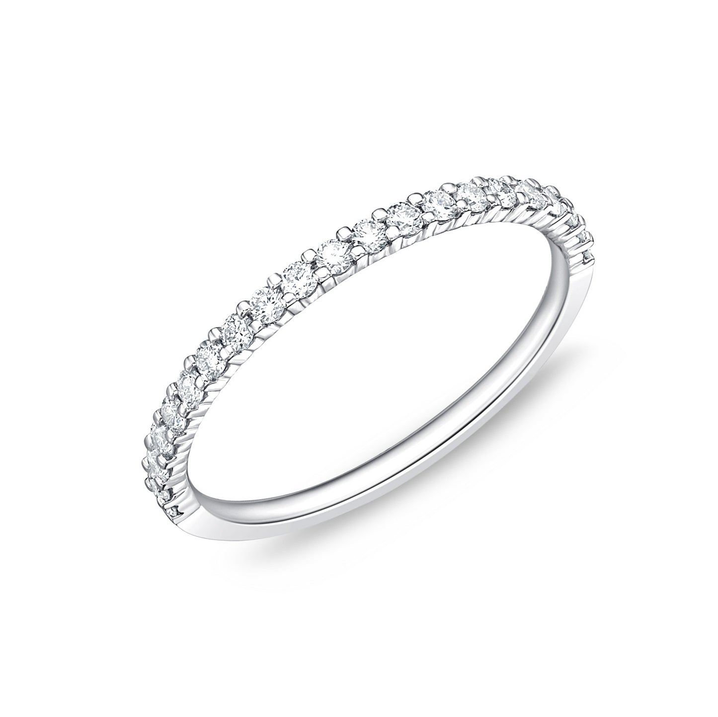 PETITE PLATINUM DIAMOND HALFWAY BAND