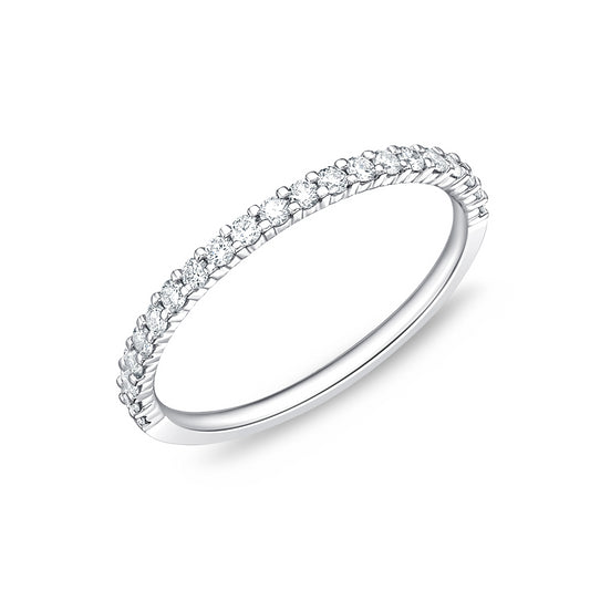 PETITE PLATINUM DIAMOND HALFWAY BAND