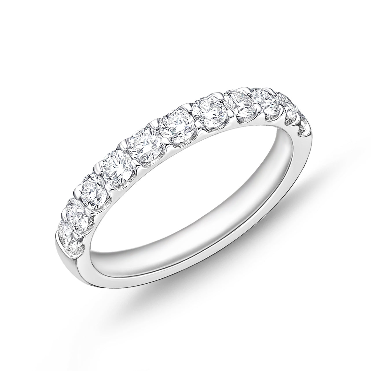 ODESSA PLATINUM DIAMOND HALFWAY BAND. 1/24/24 RTV RA# MON-002855 FEDEX# 270177013495