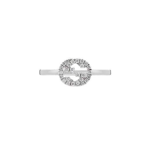 18KW DIAMOND INTERLOCKING G RING