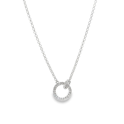SS ESSENTIALS DIAMOND PAVE INTERLOCKING NECKLACE